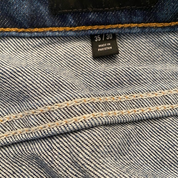 Bonobos Jeans Mens 35x30 Straight Denim Blue Dark Wash Casual Cotton Blend Pants - Picture 5 of 8